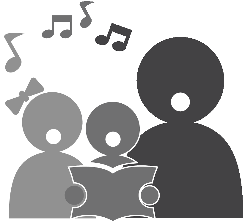 parent singing with kids graphic